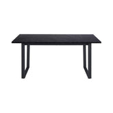 Masa de dining neagra din MDF melaminat si otel 160 cm Amble Actona